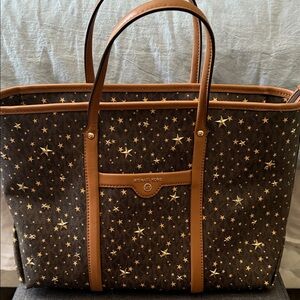 Michael Kors Brown Tote with Star Accents